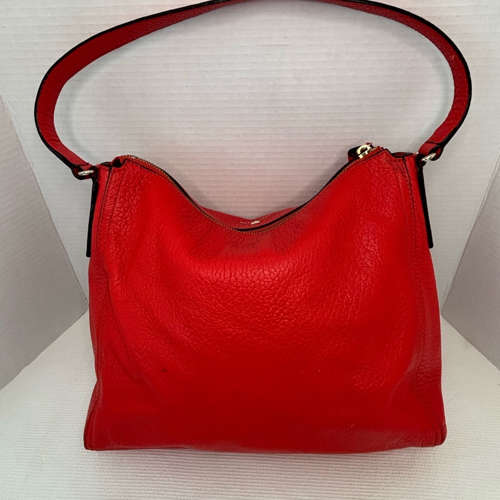 kate spade Bright Red Leather Tassel Hobo Shoulder Bag - Picture 2 of 13